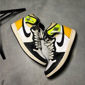 Nike High-Top Sneakers in Black, White, and Yellow